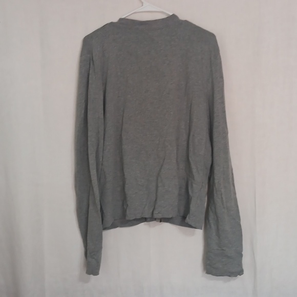 Danskin Grey Collarless Full Zip Lightweight Jacket Size Large - Picture 3 of 3